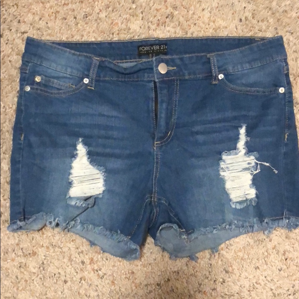 F21+ Tethered Jean Shorts